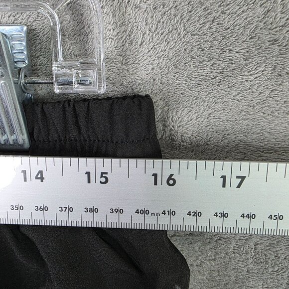 Womens Polly Park Black Track Shorts Lined Polyester Stretch 4.5" Inseam Size XL - Picture 8 of 11